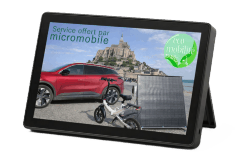 Borne publicitaire solaire