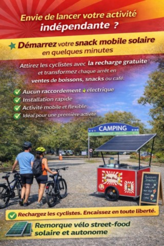 Station solaire recharge vélo trottinette